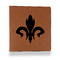 Fleur De Lis Leather Binder - 1" - Rawhide (Personalized)