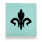 Fleur De Lis Leather Binder - 1" - Teal (Personalized)