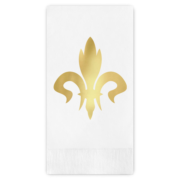 Custom Fleur De Lis Guest Napkins - Foil Stamped