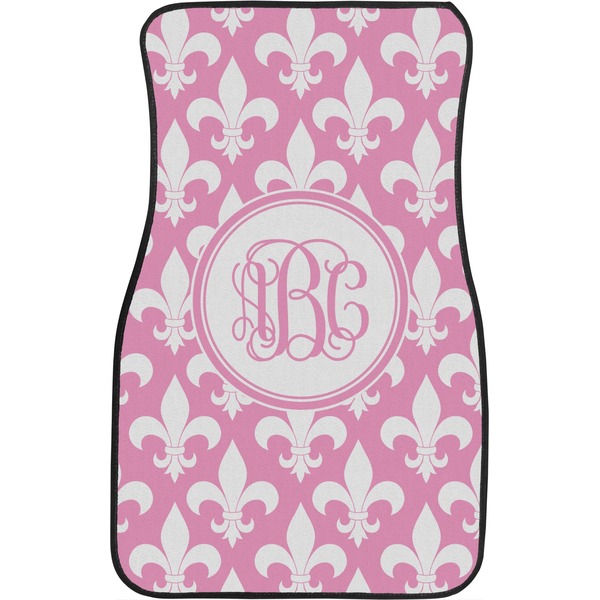 Pink Fleur De Lis Custom Car Floor Mats (Front Seat)