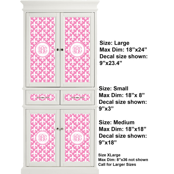 Fleur De Lis Full Cabinet (Show Sizes)