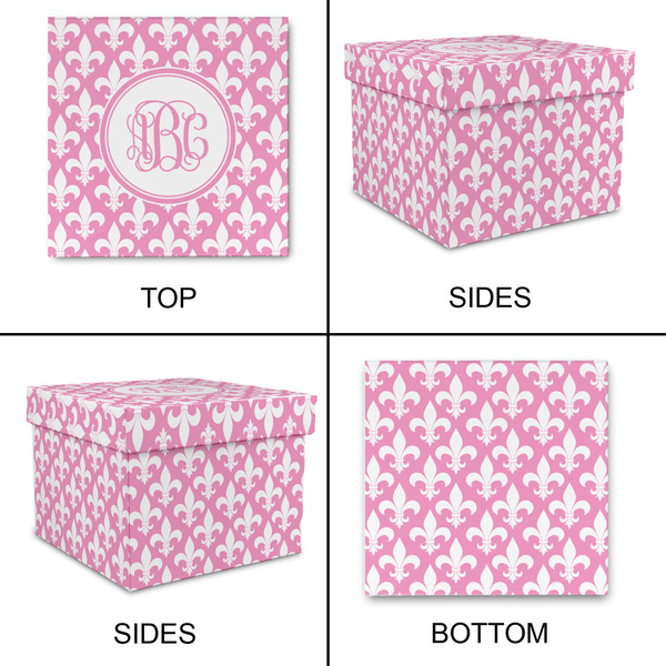 Fleur De Lis Gift Boxes with Lid - Canvas Wrapped - X-Large - Approval