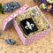 Fleur De Lis Gift Boxes with Lid - Canvas Wrapped - X-Large - In Context