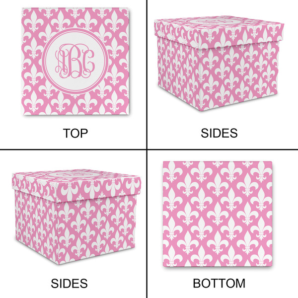Fleur De Lis Gift Boxes with Lid - Canvas Wrapped - XX-Large - Approval