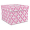Fleur De Lis Gift Boxes with Lid - Canvas Wrapped - XX-Large - Front/Main