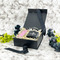 Fleur De Lis Gift Boxes with Magnetic Lid - Black - In Context