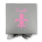 Fleur De Lis Gift Boxes with Magnetic Lid - Silver - Approval