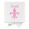 Fleur De Lis Gift Boxes with Magnetic Lid - White - Approval