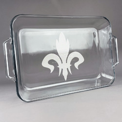 Fleur De Lis Glass Baking and Cake Dish (Personalized)