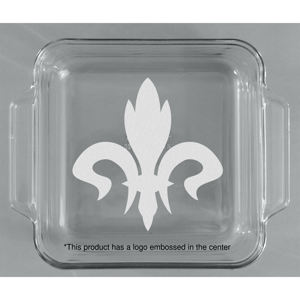 Fleur De Lis Glass Cake Dish - APPROVAL (8x8)