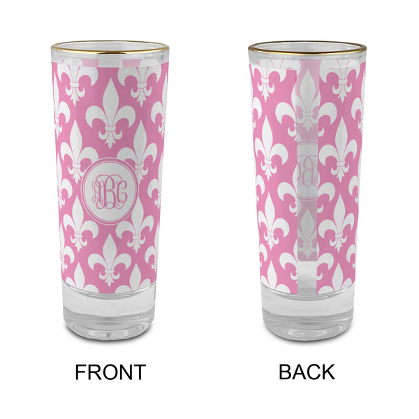 Fleur De Lis Glass Shot Glass - 2 oz - Single - APPROVAL