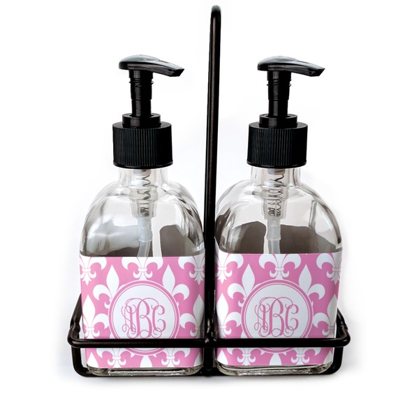 Custom Fleur De Lis Glass Soap & Lotion Bottles (Personalized)