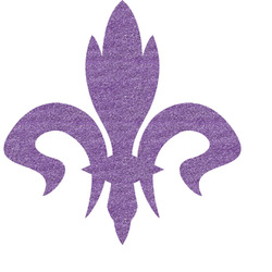 Fleur De Lis Glitter Sticker Decal - Up to 20"X12" (Personalized)