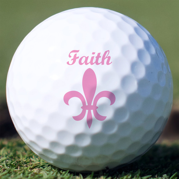 Custom Fleur De Lis Golf Balls - Titleist Pro V1 - Set of 12 (Personalized)