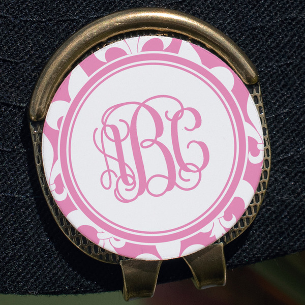 Fleur De Lis Golf Ball Marker Hat Clip - Gold - Close Up