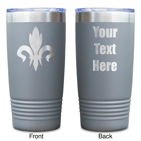 Fleur De Lis Gray Polar Camel Tumbler - 20oz - Double Sided - Approval