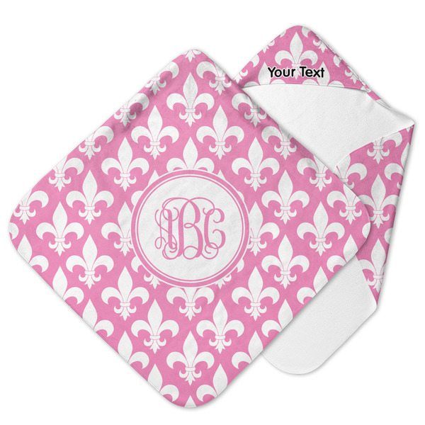 Custom Fleur De Lis Hooded Baby Towel (Personalized)