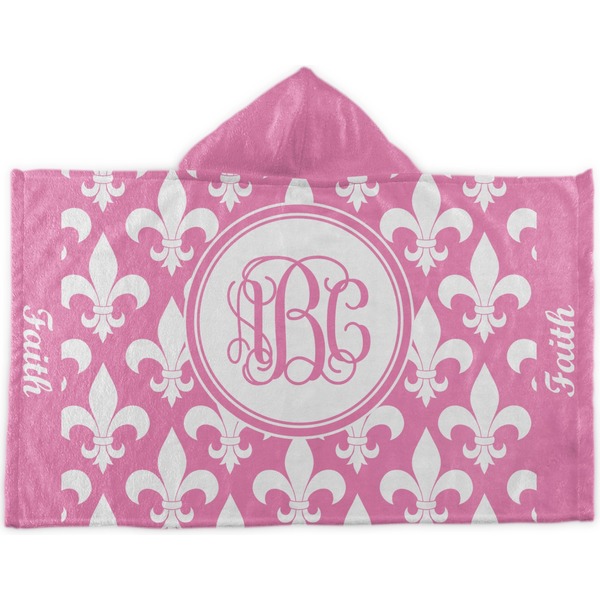 Custom Fleur De Lis Kids Hooded Towel (Personalized)