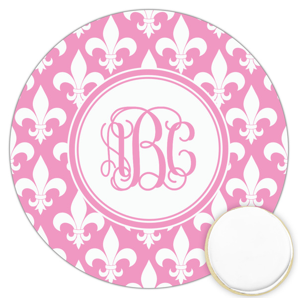 Custom Fleur De Lis Printed Cookie Topper - 3.25" (Personalized)