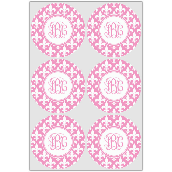 Fleur De Lis Icing Circle - Large - Set of 6