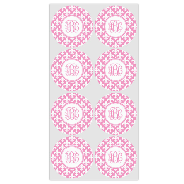 Fleur De Lis Icing Circle - Medium - Set of 8