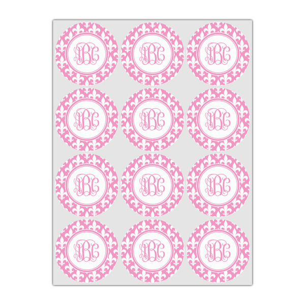 Fleur De Lis Icing Circle - Small - Set of 12