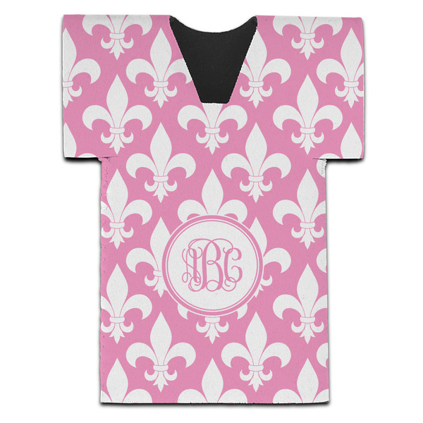 Custom Fleur De Lis Jersey Bottle Cooler (Personalized)