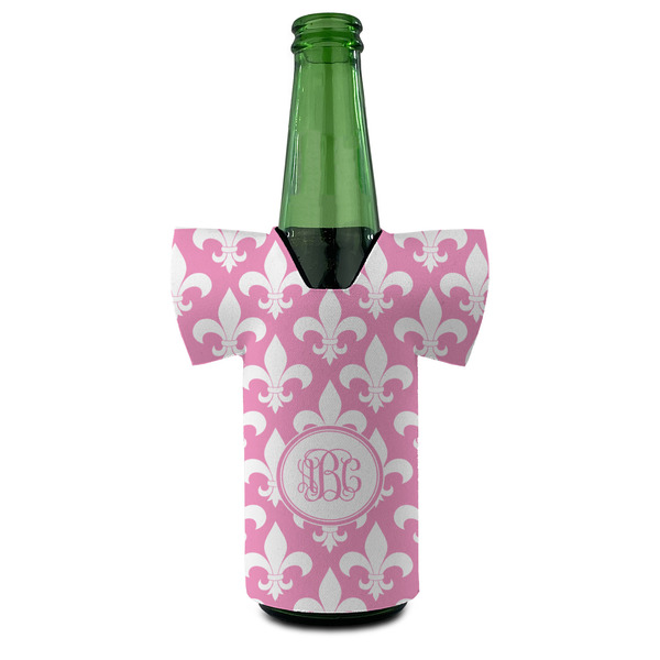 Fleur De Lis Jersey Bottle Cooler - FRONT (on bottle)