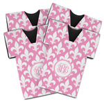 Fleur De Lis Jersey Bottle Cooler - Set of 4 (Personalized)
