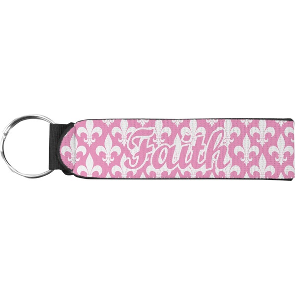 Custom Fleur De Lis Neoprene Keychain Fob (Personalized)