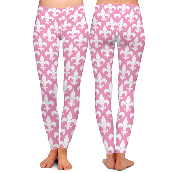 Fleur De Lis Ladies Leggings - Front and Back