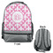 Fleur De Lis Large Backpack - Gray - Front & Back View