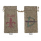Fleur De Lis Large Burlap Gift Bag - Front & Back (Personalized)