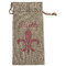Fleur De Lis Large Burlap Gift Bag - Front (Personalized)