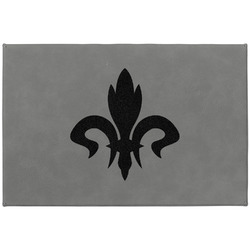 Fleur De Lis Large Gift Box w/ Engraved Leather Lid