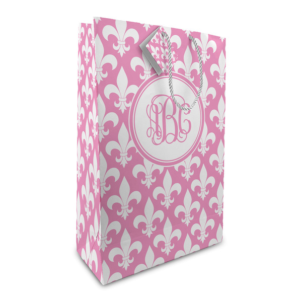 Custom Fleur De Lis Large Gift Bag (Personalized)