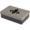 Fleur De Lis Large Engraved Gift Box with Leather Lid - Front/Main