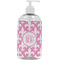 Fleur De Lis Plastic Soap / Lotion Dispenser (16 oz - Large - White) (Personalized)