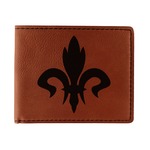 Fleur De Lis Leatherette Bifold Wallet - Single Sided