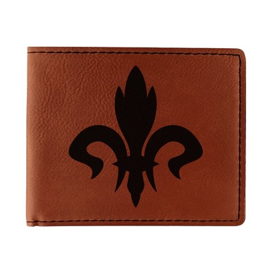 Fleur De Lis Leatherette Bifold Wallet (Personalized)