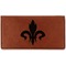 Fleur De Lis Leatherette Checkbook Holder - Single Sided