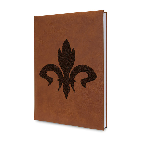 Custom Fleur De Lis Leather Sketchbook - Small - Double Sided (Personalized)