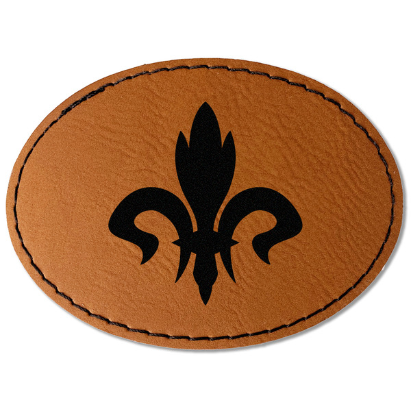 Fleur De Lis Leatherette Patches - Oval
