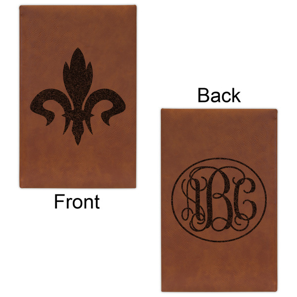 Fleur De Lis Leatherette Sketchbooks - Small - Double Sided - Front & Back View