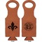 Fleur De Lis Leatherette Wine Tote Double Sided - Front and Back