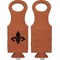 Fleur De Lis Leatherette Wine Tote Single Sided - Front and Back