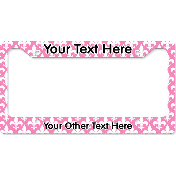 Custom Fleur De Lis License Plate Frame - Style B (Personalized)