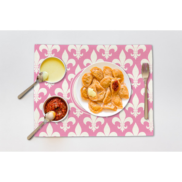 Fleur De Lis Linen Placemat - Lifestyle (single)