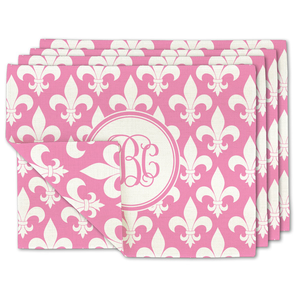 Custom Fleur De Lis Linen Placemat w/ Monogram