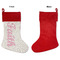 Fleur De Lis Linen Stockings w/ Red Cuff - Front & Back (APPROVAL)